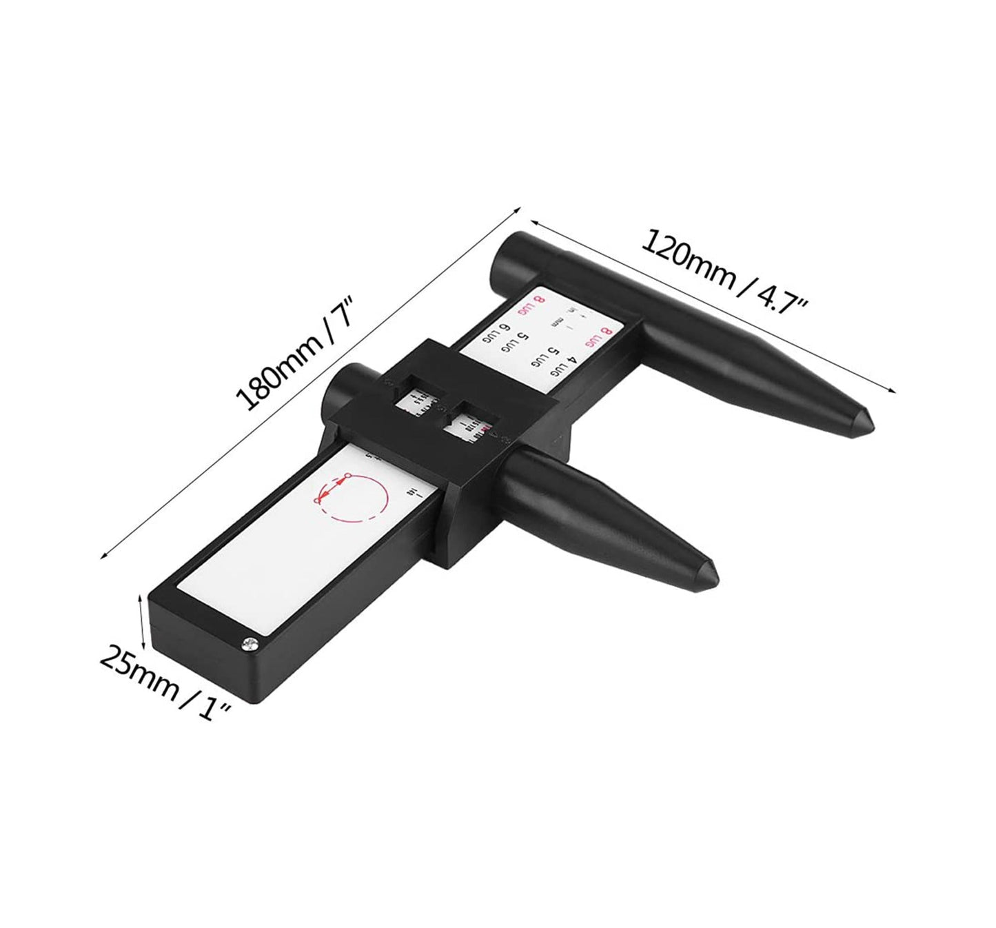 Wheel Bolt Pattern/PCD Caliper Gauge - For 4,5, and 6 Lug Wheels