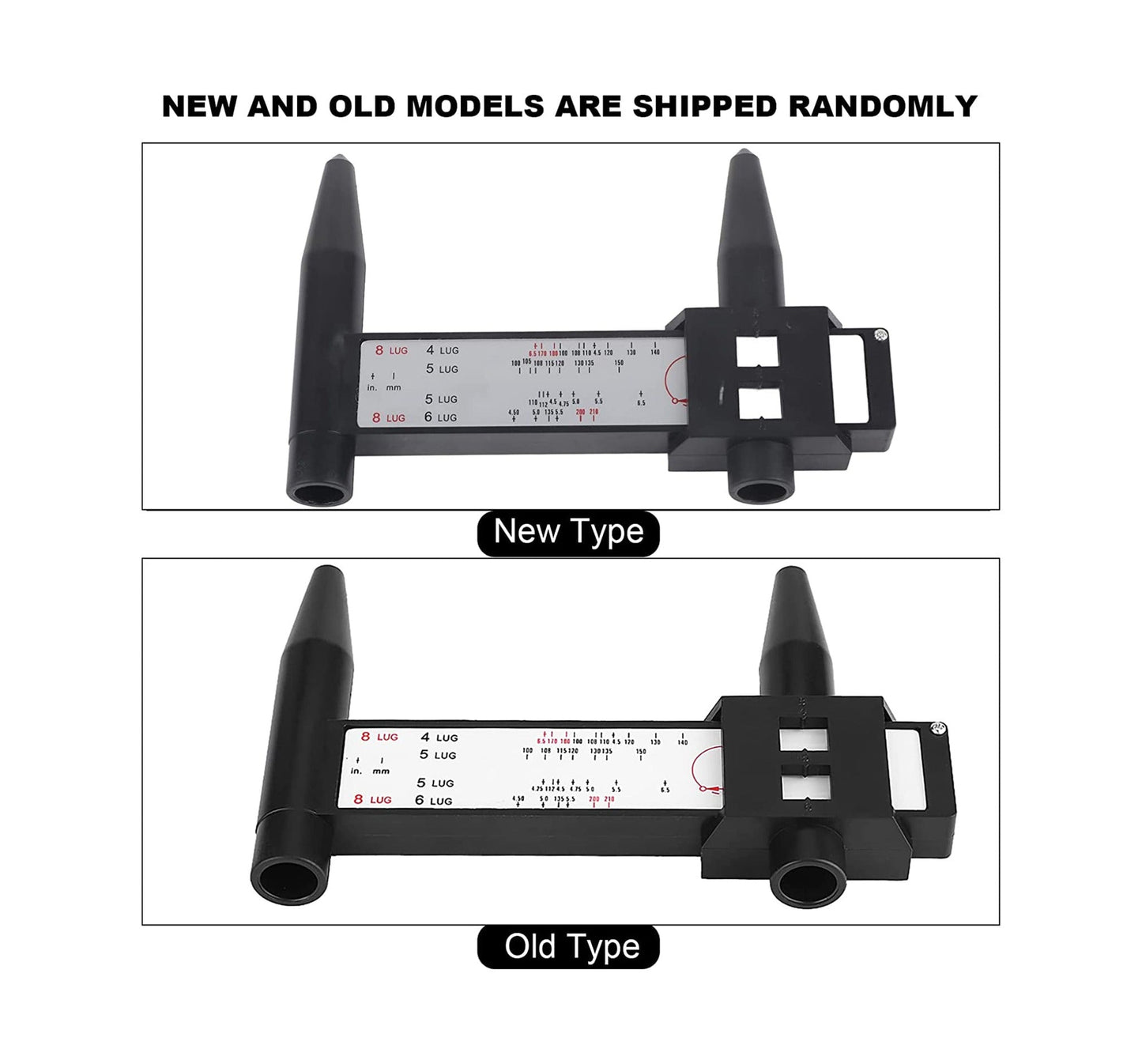 Wheel Bolt Pattern/PCD Caliper Gauge - For 4,5, and 6 Lug Wheels