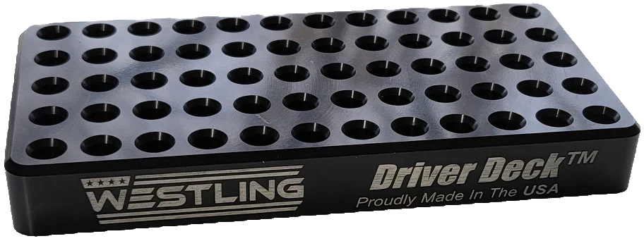 Westling 1/4" Bit Driver Deck/Tray - 60 Slots - Black