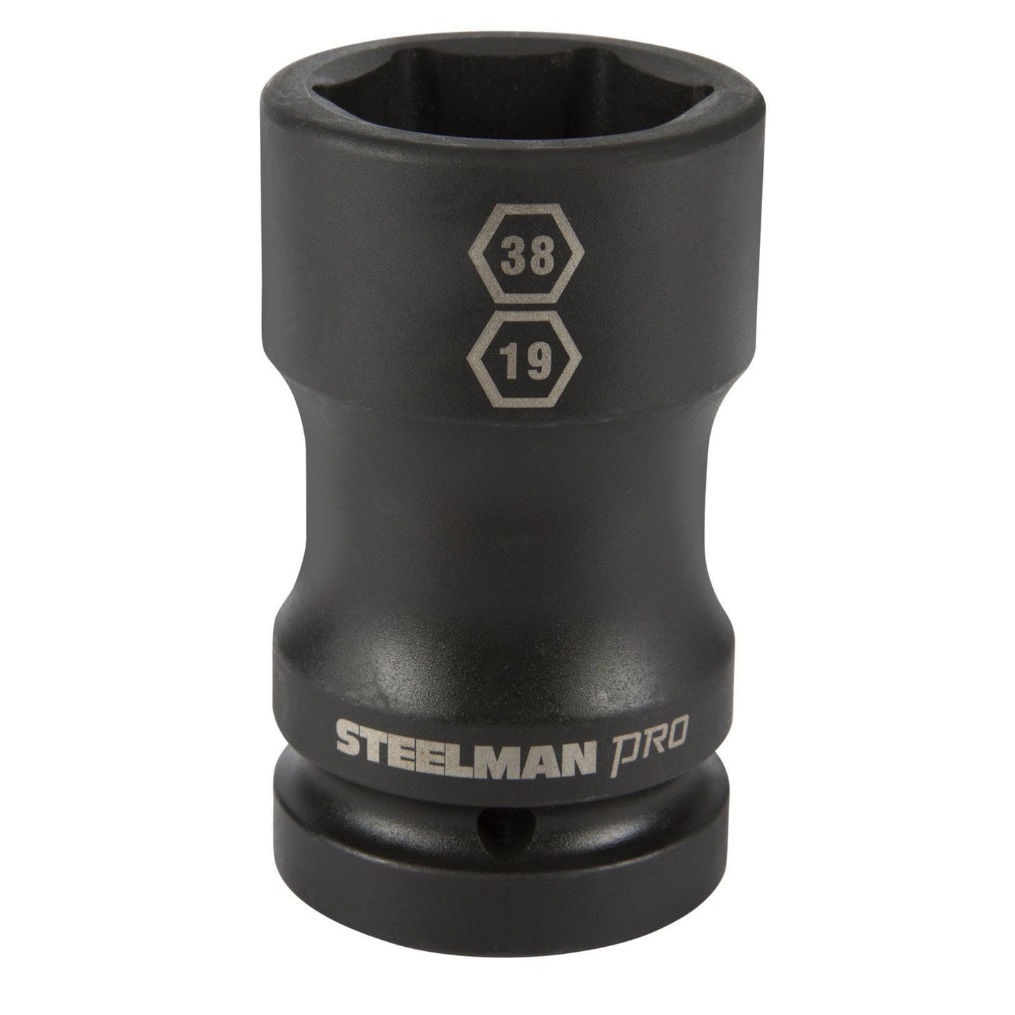 1-Inch Drive by 38mm 6-Point by 19mm 4-Point Combo Budd Wheel Impact Socket