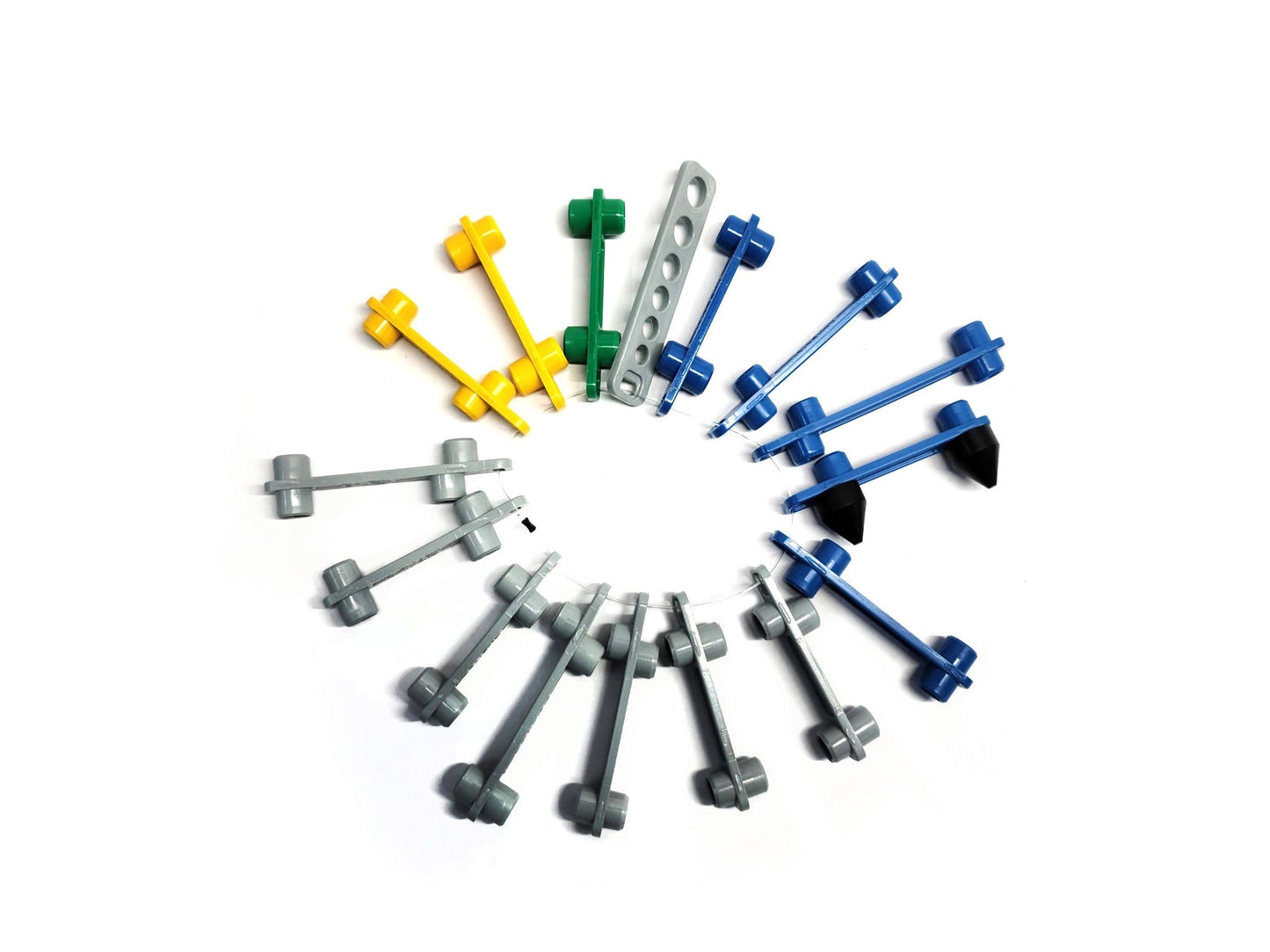 Wheel Bolt Pattern Gauge Set Incl. 15 Gauges, 2 Conical Adapters