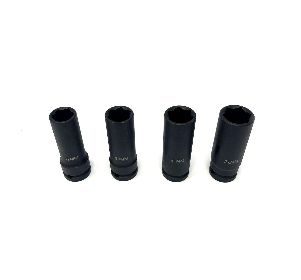 1/2in DR. 4-Piece Flank Bite Damaged Nut Removal Socket Set