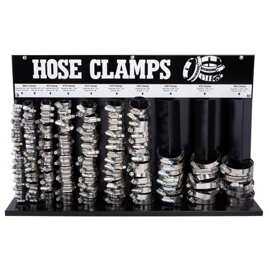 Hose Clamp Rack + Assortment - 221pc