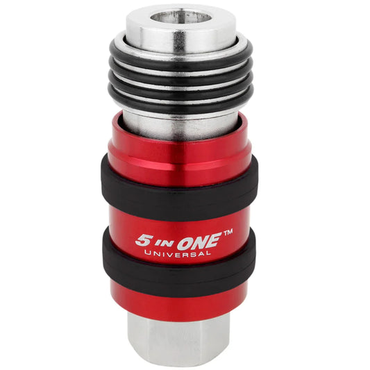 Universal Air Coupler Fitting - Fits M,V,T,A,L Style, 1/4" MNPT
