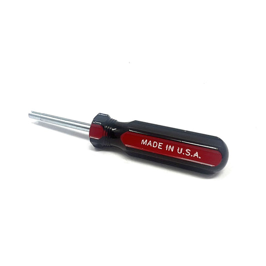 USA Made Screwdriver Valve Core Tool - Red/Black, Short