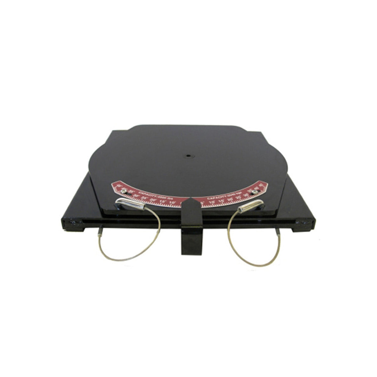 Black Powder Coated Mild Steel Turn Plate L14" x W14" x H1-1/2" With Pointer Set of 2 Plates