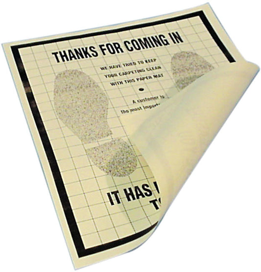 Protective floor mat - Paper, 16" x 22", Box of 500