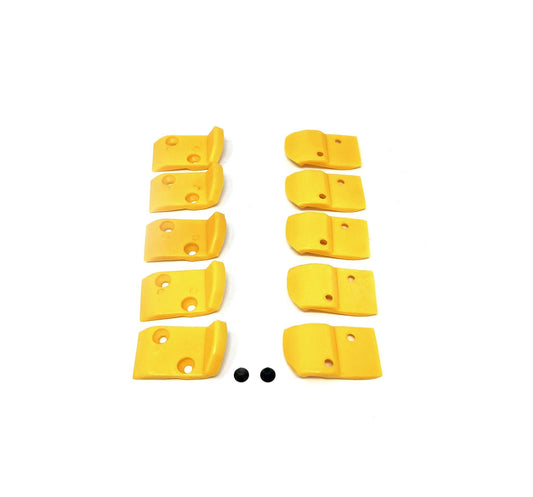 Yellow Rectangular Inserts for Leverless Head Hunter/Corghi - Pack of 10