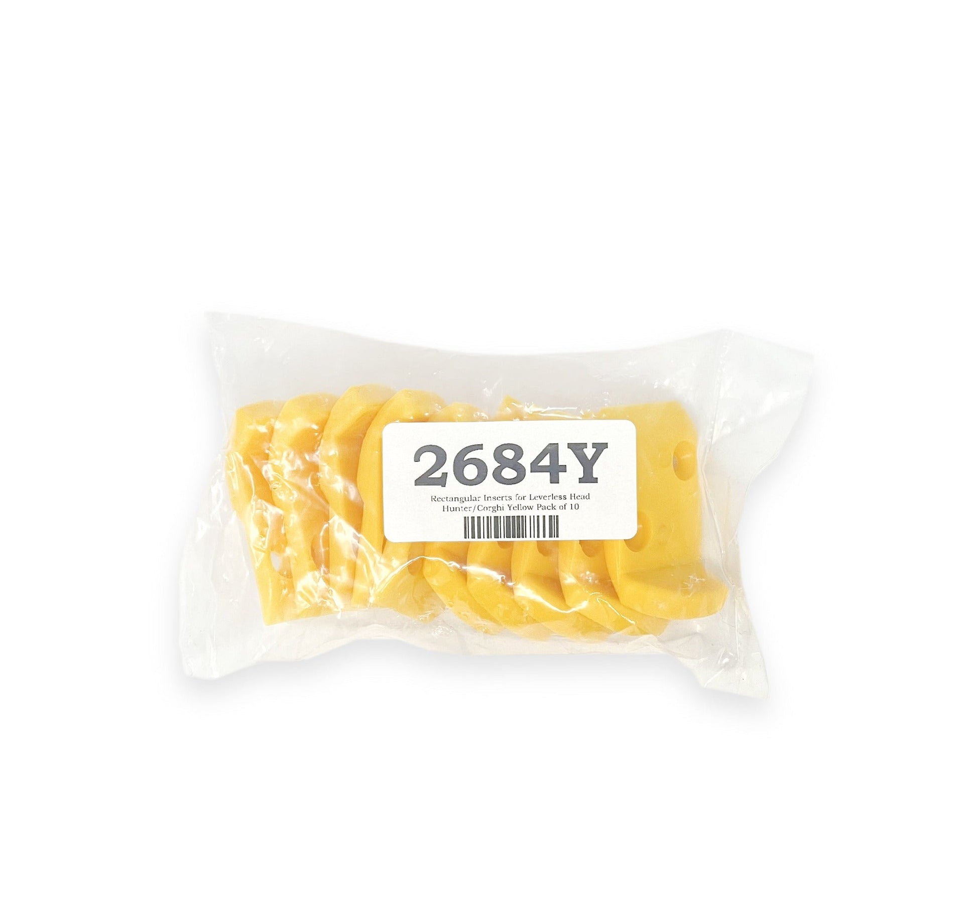 Yellow Rectangular Inserts for Leverless Head Hunter/Corghi - Pack of 10