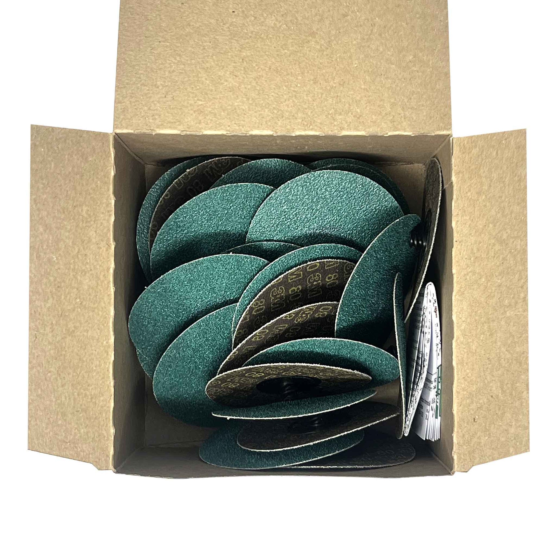 3M 3" Green Corp Roloc Disc 80 Grit 25PK
