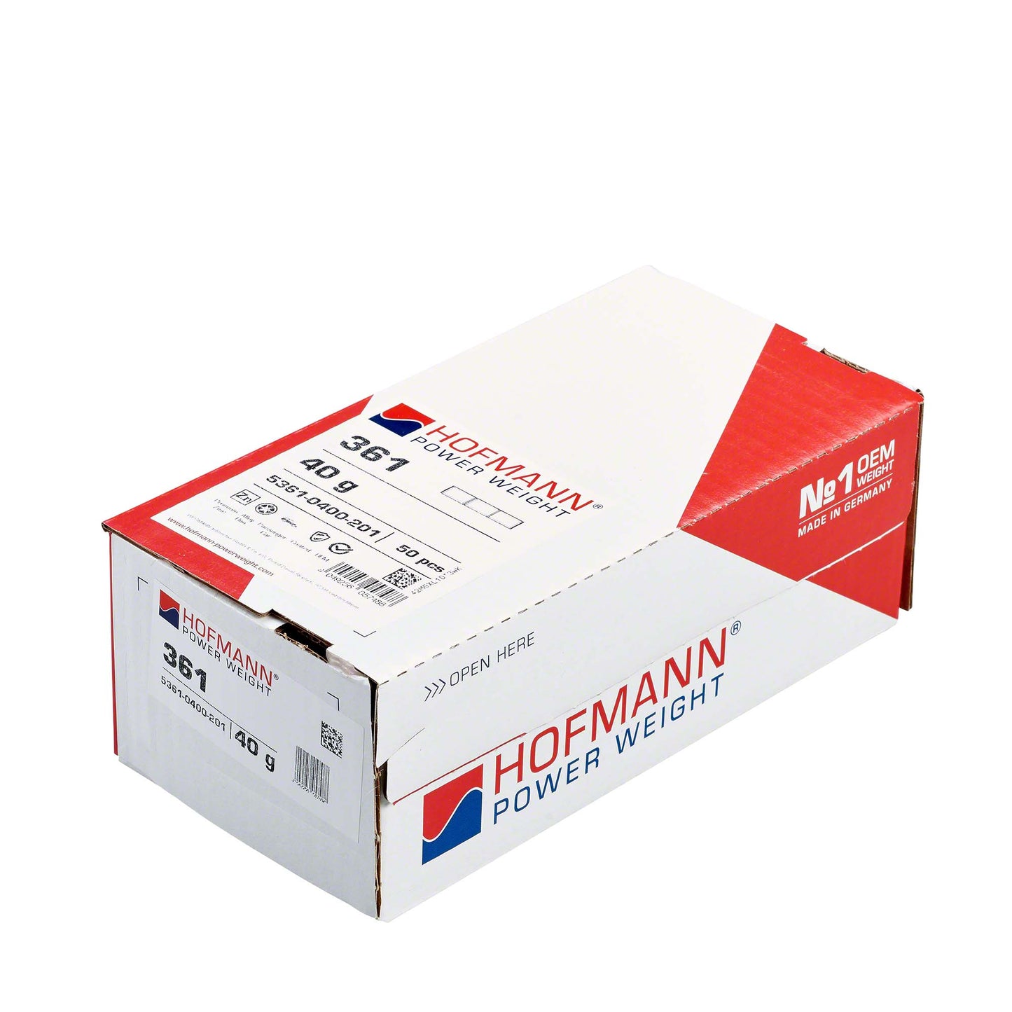 Adhesive Wheel Weight - HPW Type 361 - 40g - Box of 50