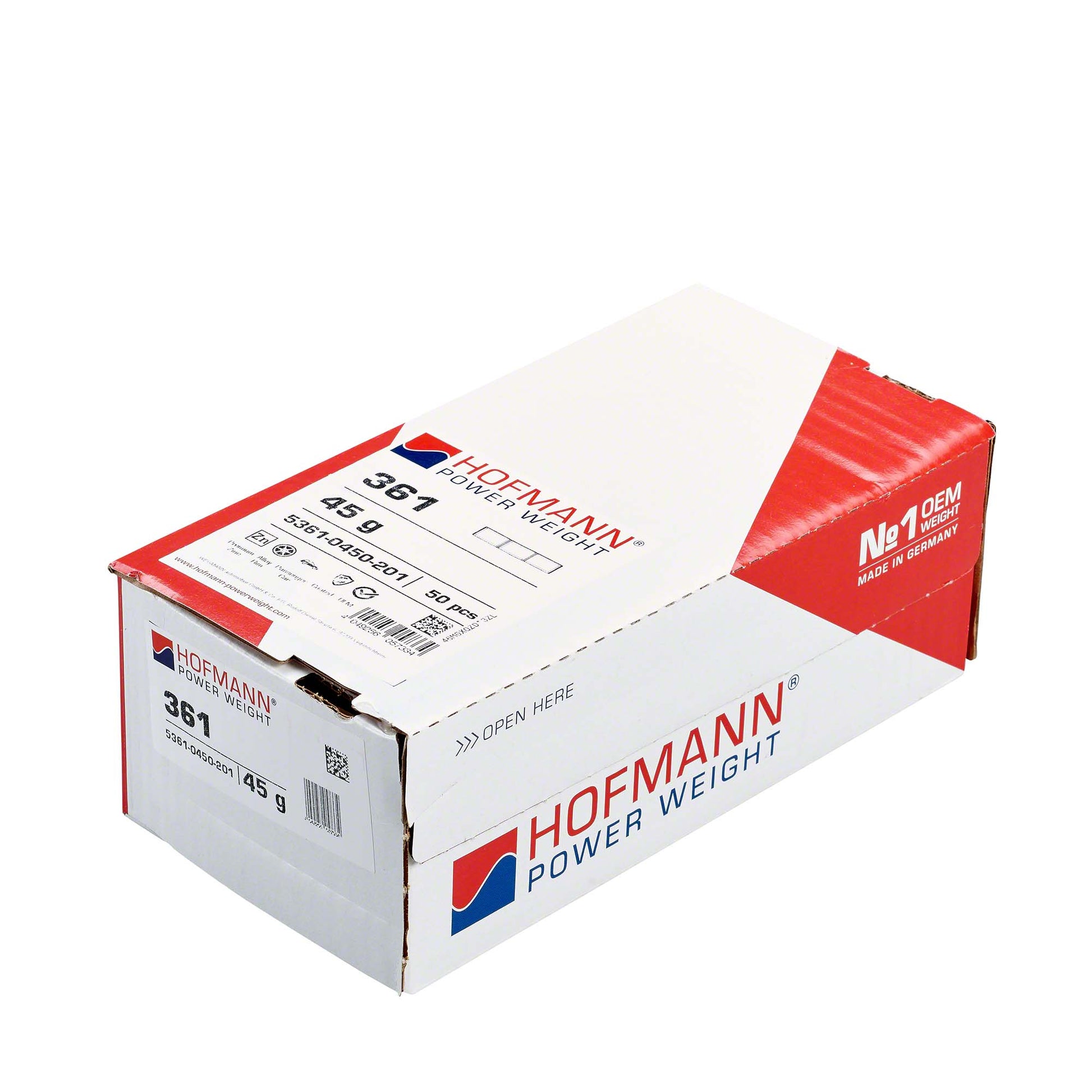 Adhesive Wheel Weight - HPW Type 361 - 45g - Box of 50