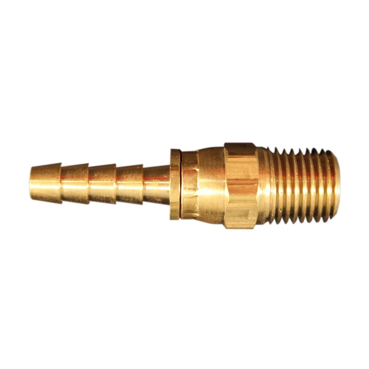 1/4" MNPT 1/4" ID Barb Swivel Hose End Fitting (Each)