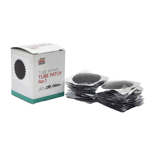 Rema B-1 Tube Patch, 1-1/2" Round, Black Edge (30 bx)