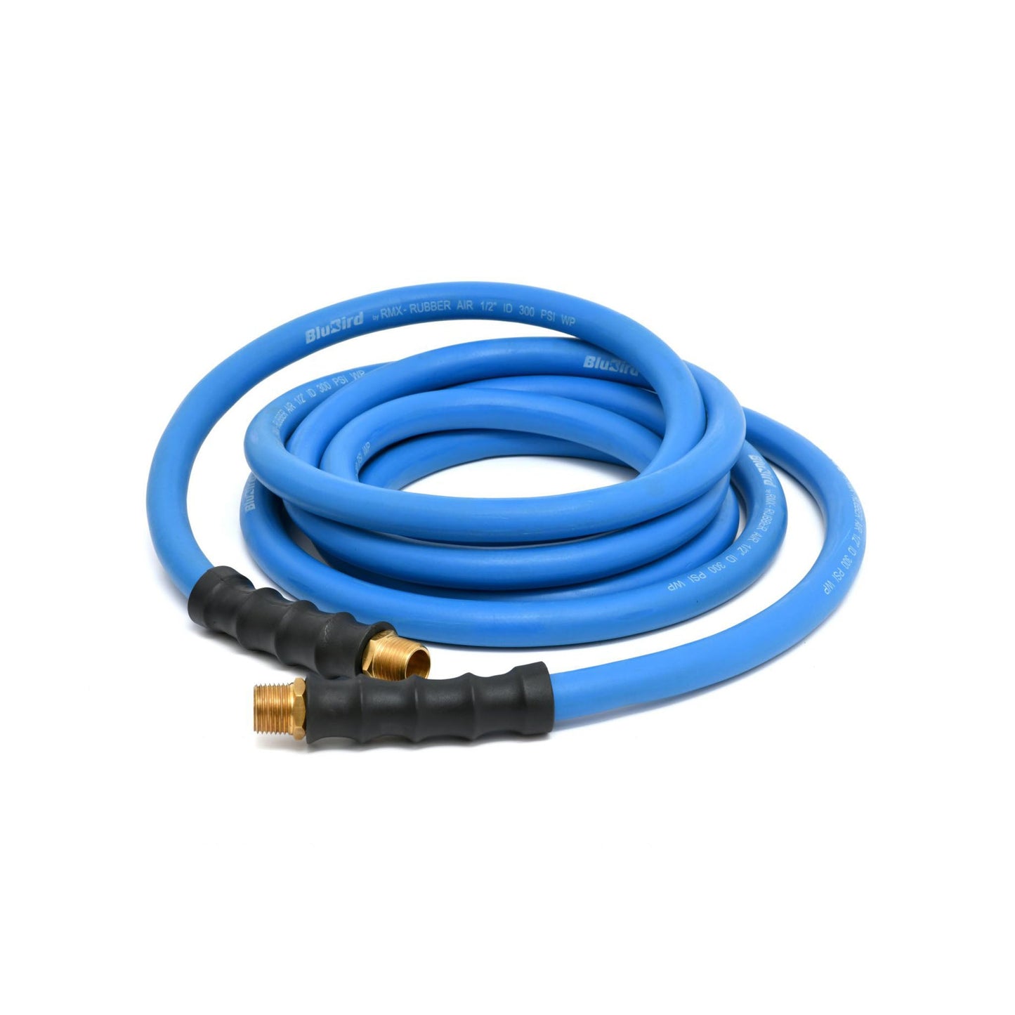 Blu-Bird Air Hose 1/2in X 25ft, 2 x 1/2in Male NPT with 3/8in Reducers