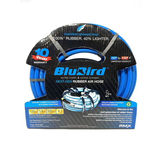 Blu-Bird Air Hose - 1/4" x 100' 1/4" MPT - 300 PSI