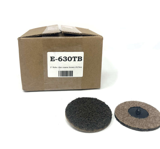 3" Roloc-type Disc Coarse Brown 25/box