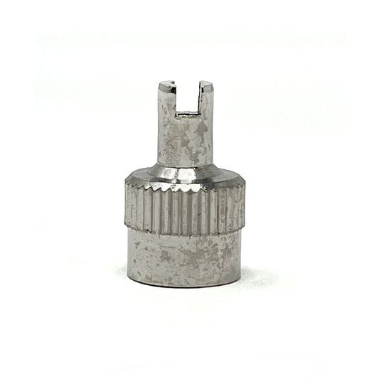 Metal Valve Cap, Nickle Plated - With Core Remover - Bag of 100