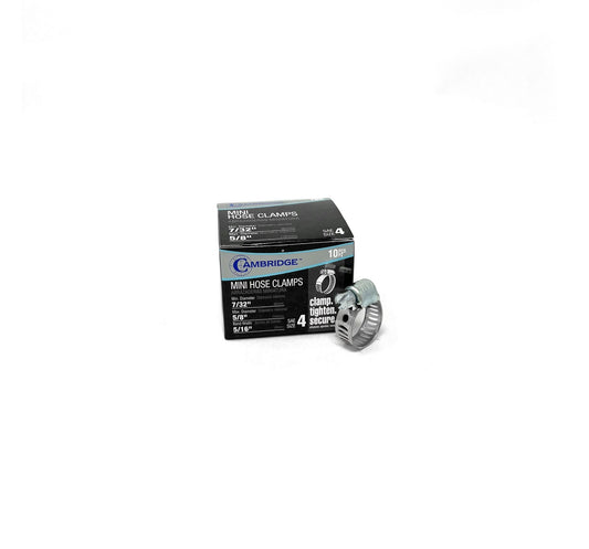 #4 - 7/32 TO 5/8 MINI HOSE CLAMP (BOX OF 10)