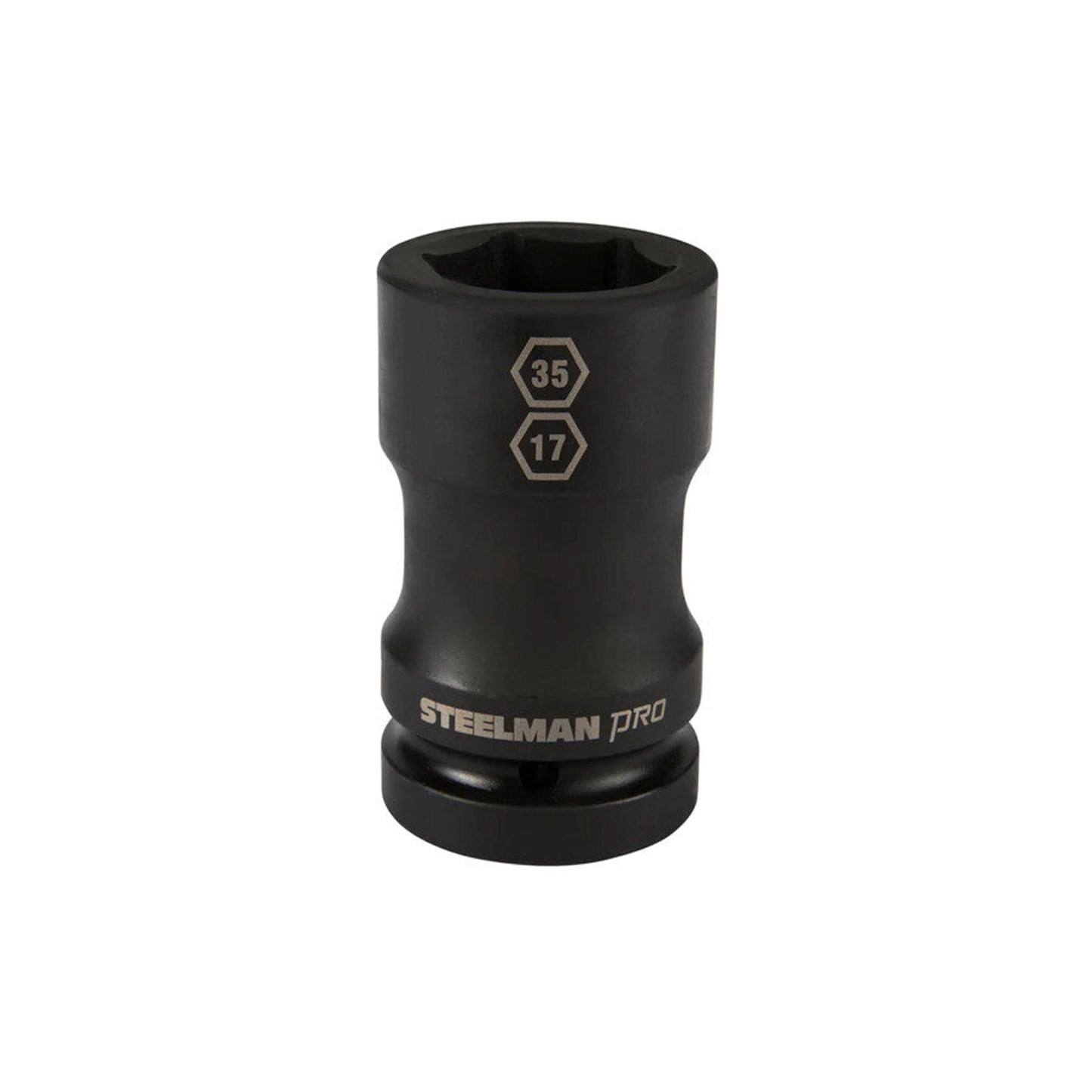 1-Inch Drive by 35mm 6-Point by 17mm 4-Point Combo Budd Wheel Impact Socket