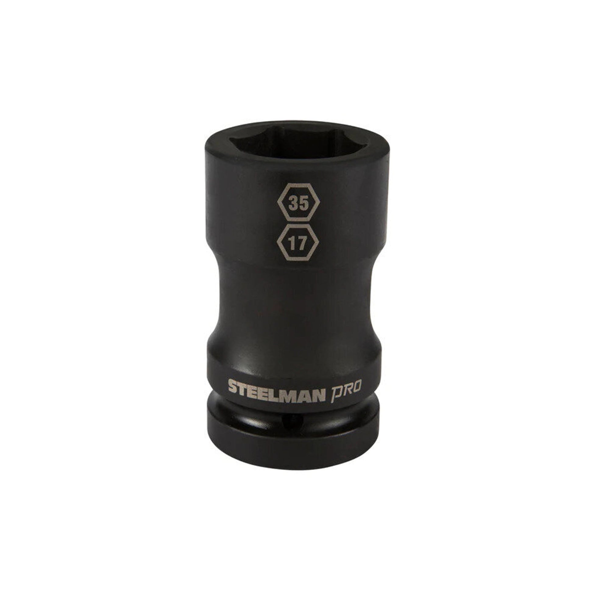 1-Inch Drive by 35mm 6-Point by 17mm 4-Point Combo Budd Wheel Impact Socket