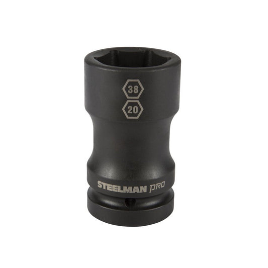 1-Inch Drive by 38mm 6-Point by 20mm 4-Point Combo Budd Wheel Impact Socket