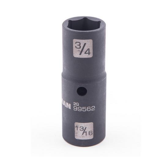 1/2" Drive - 3/4" x 13/16" Deep Flip Impact Socket - Thin Wall