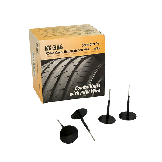 Kex 386 Combi-Unit, Universal, Lead Wire, 1/8" Stem, 1.1/4" Round Patch (24 bx)