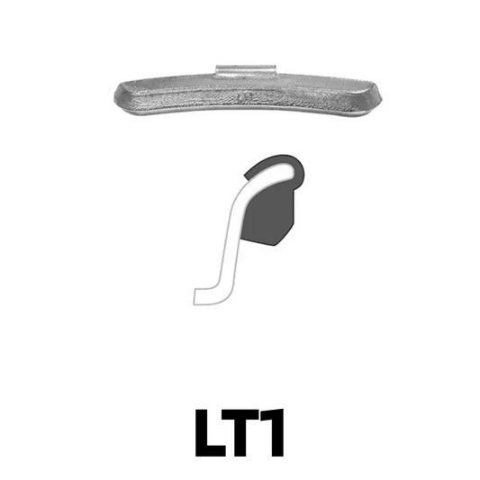 Clip-On WW - LT1 Profile 1.00 oz, Heavy Duty, Box of 20 - Lead Uncoated