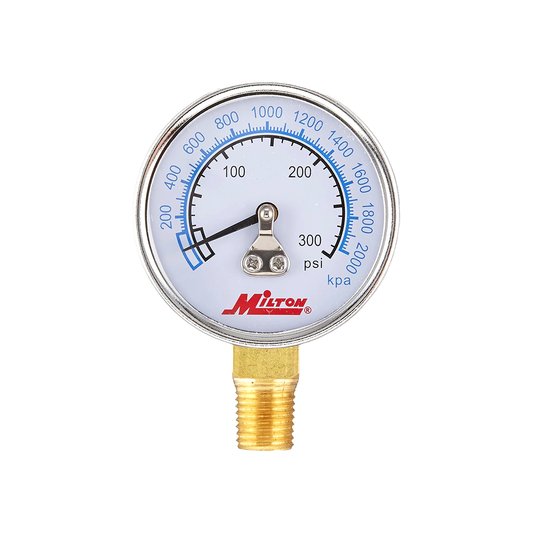 Dial Gauge, High Pressure - 1/4" NPT - Btm. Mount - 300 PSI
