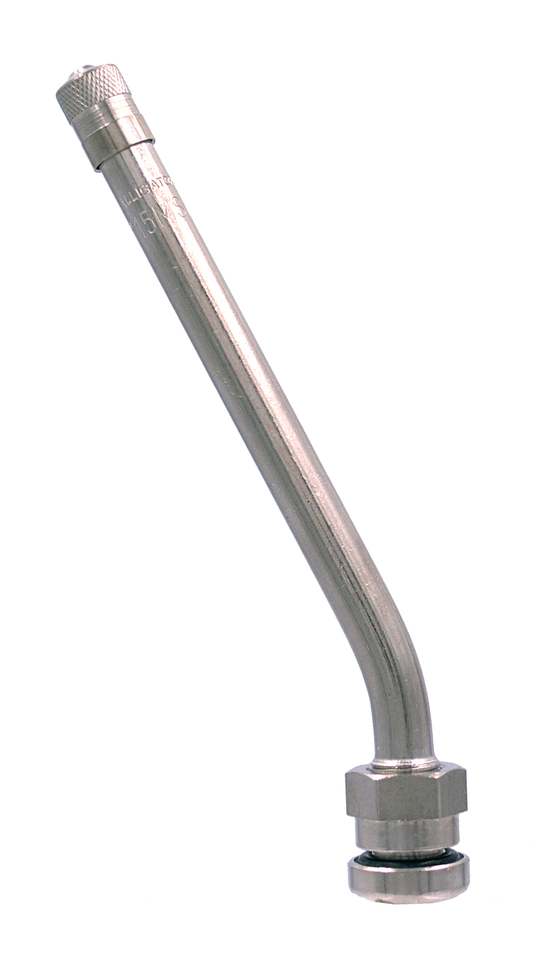 115 MS Nickle Tire Valve w/ 27 Deg. Bend - 25 Pack