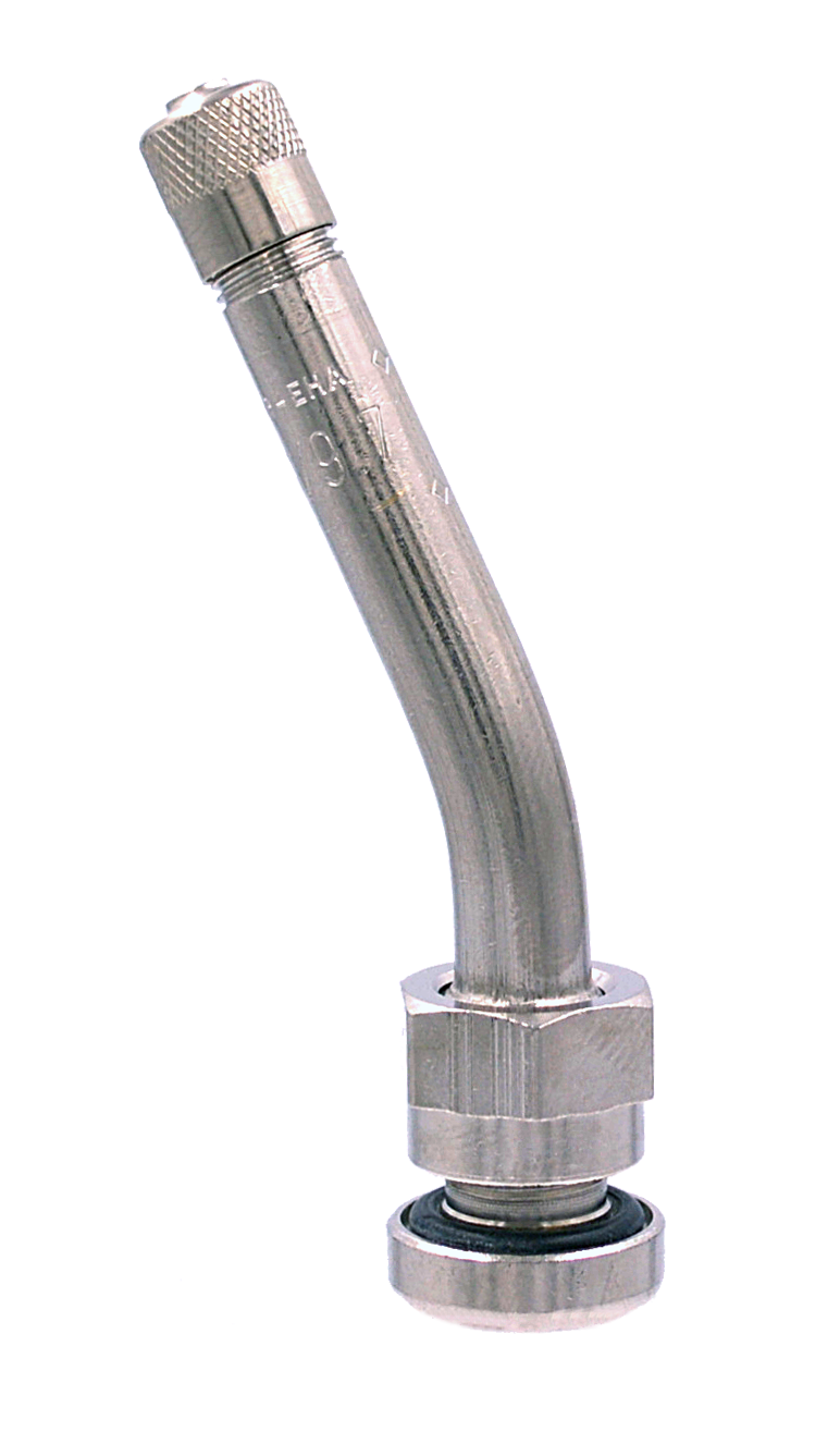 70 MS Nickle Tire Valve w/ 27 Deg. Bend - 25 Pack