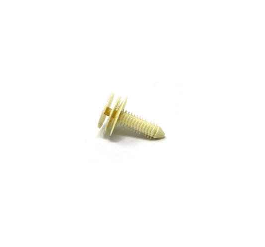 White Nylon Door Panel Retainer Clip - 7mm Hole Size 24mm Stem Length (Pack of 25)