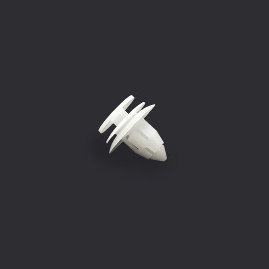 White Nylon Door Panel Retainer - 9.5mm Hole 15mm Head 14mm Stem (Pack of 25)