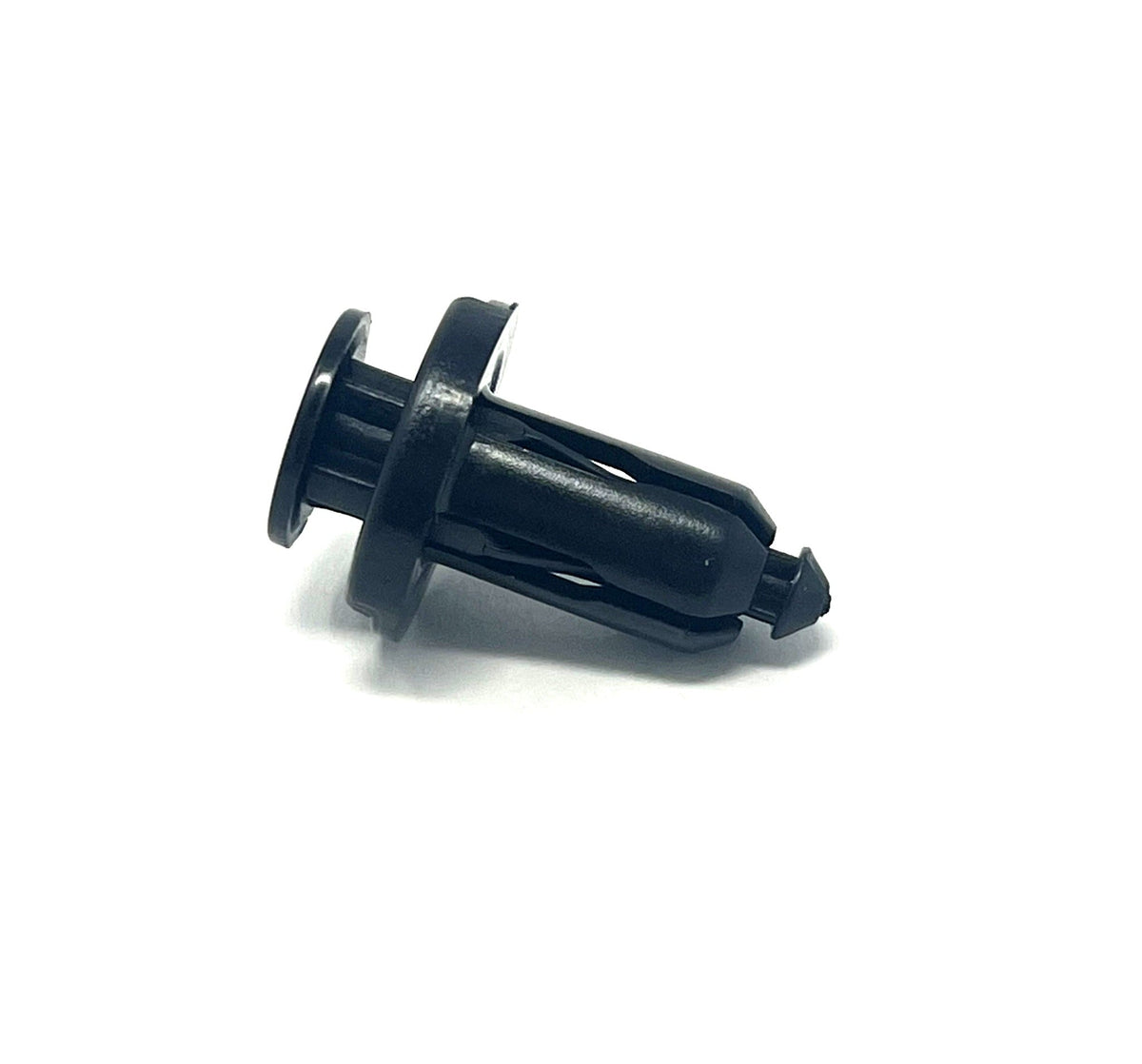 Black Nylon Fender Push Retainer - 10mm Hole 20mm Flange 18mm Stem (Pack of 15)