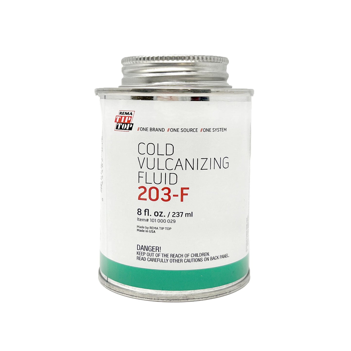 Rema 203F Cement, (Clear Universal), 8 oz Brush Top Can (Flammable)