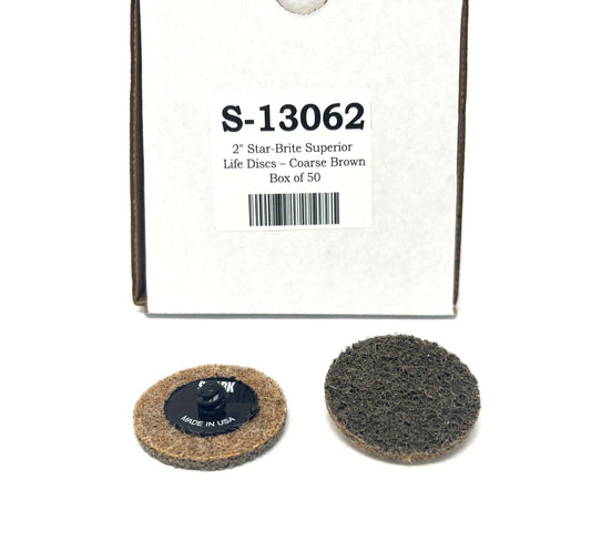 2" Star-Brite Superior Life Discs; Coarse Brown (Pack of 50)