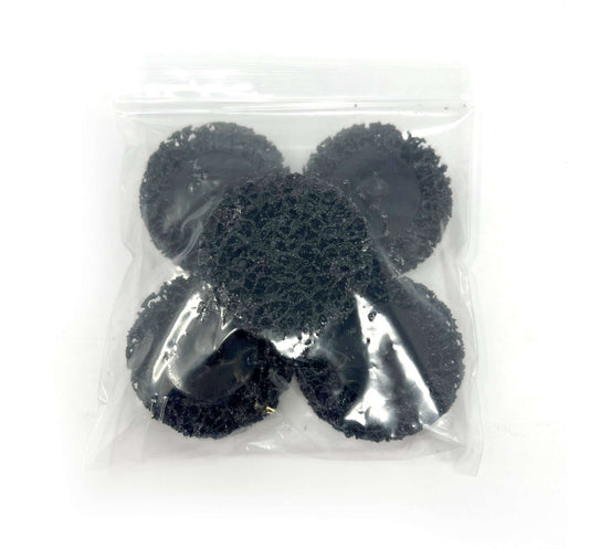 5PK 3” Black Strip-Brite pads with Twist to lock backing