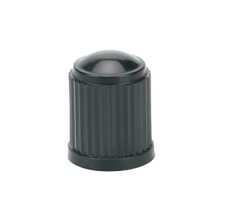 Black Plastic Valve Caps - No O-ring - 100/box