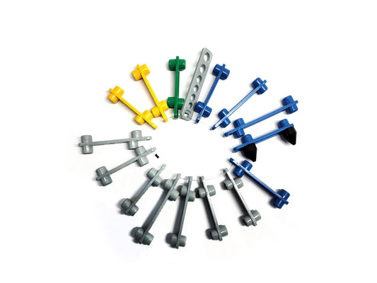 Wheel Bolt Pattern Gauge Set Incl. 15 Gauges, 2 Conical Adapters