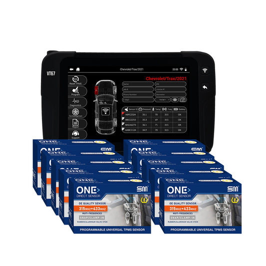 ATEQ VT67 TPMS Tool + 10 "One-Direct" TPMS Sensor Kit
