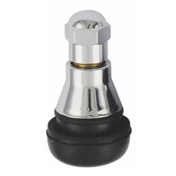 TR412AC - Snap-In Chrome Sleeve Tire Valve - 0.88" Height  - 500pk