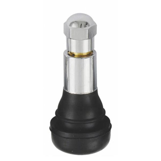 TR413AC - Snap-In Chrome Sleeve Tire Valve - 1.25" Height  - 500pk