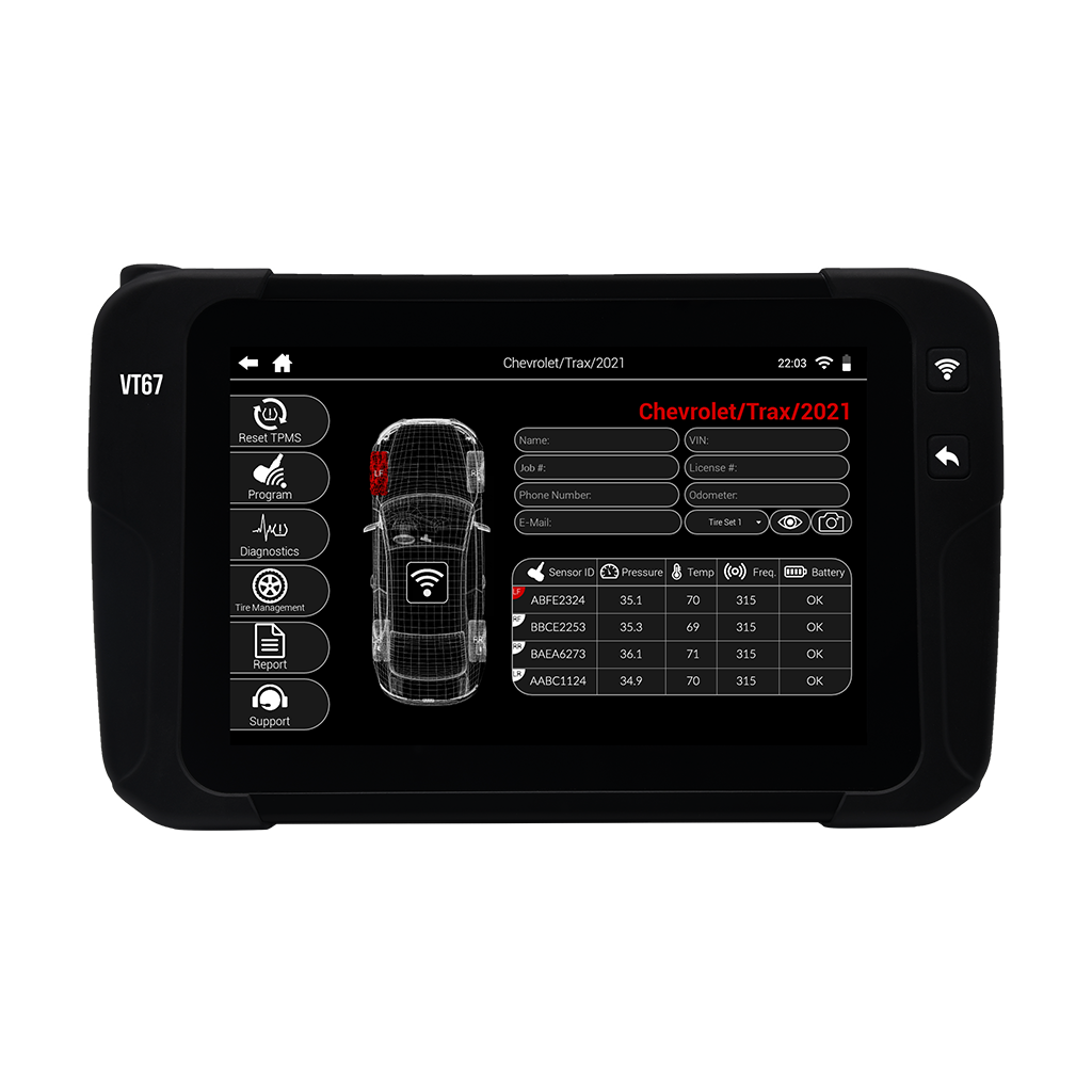 ATEQ VT67 TPMS Tool + 120 "One-Direct" TPMS Sensor Kit
