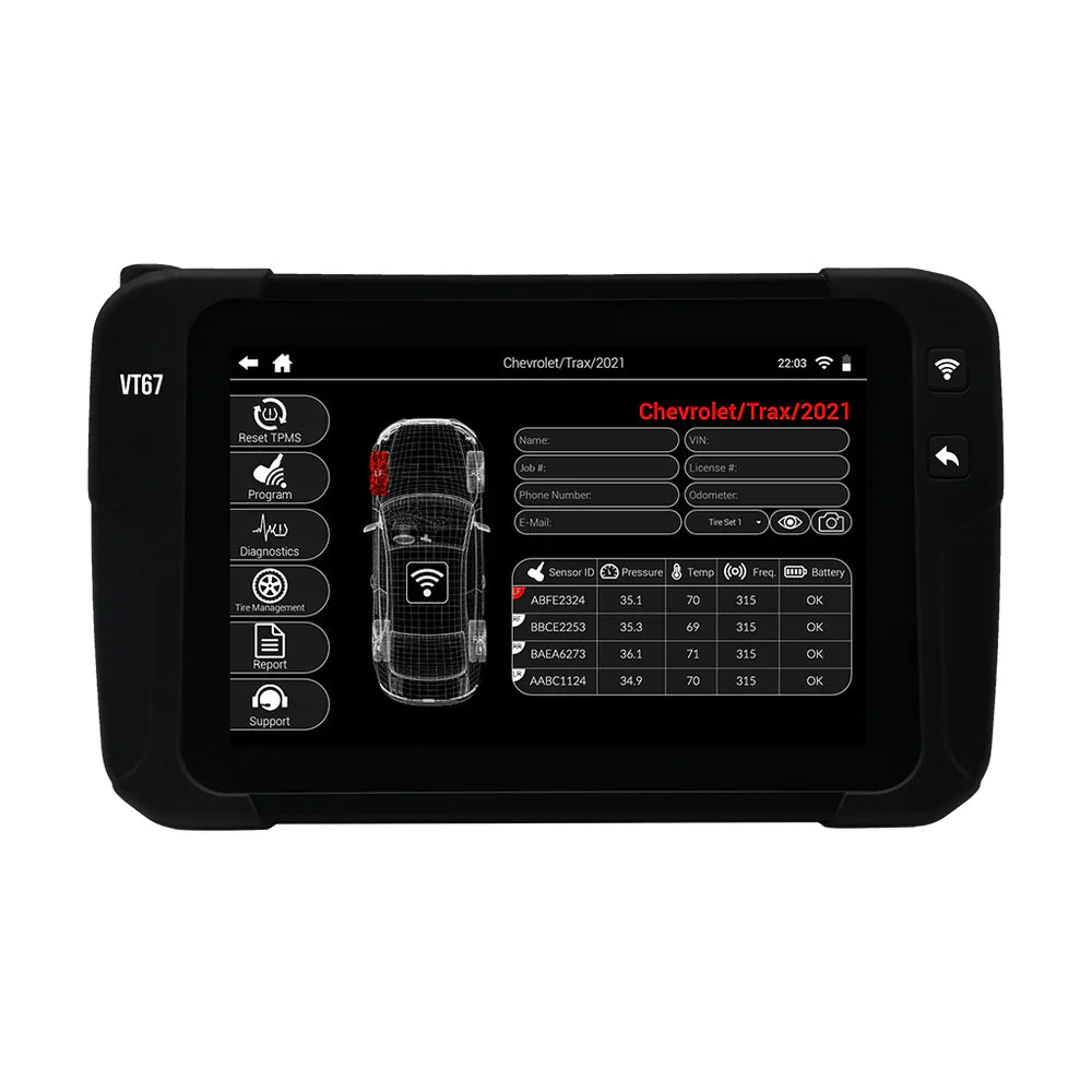 ATEQ VT67 TPMS Tool + 10 "One-Direct" TPMS Sensor Kit