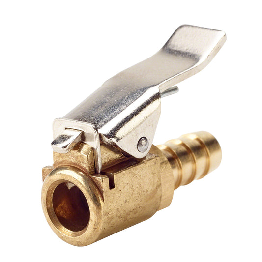 Large Bore Euro-Style Clip-On Air Chuck - 1/4" Hose Barb - Open