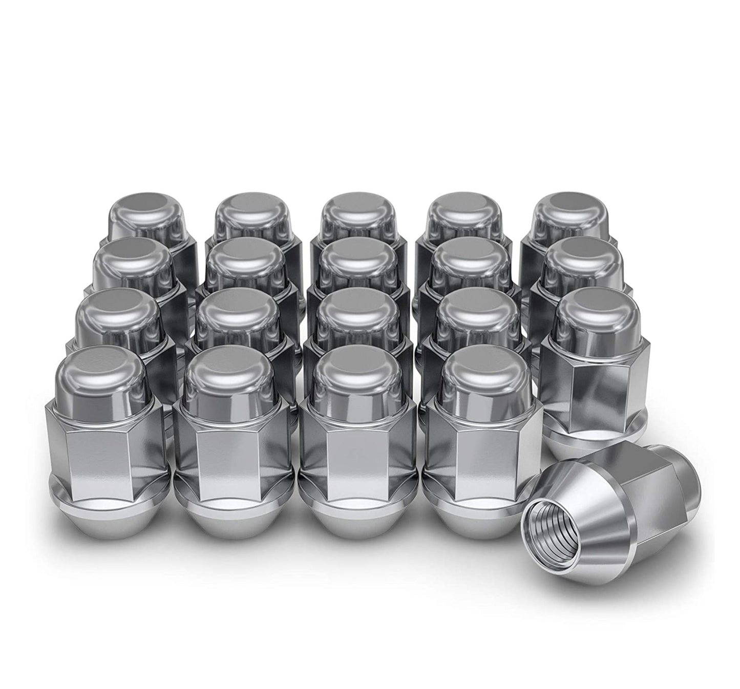 Bulge Acorn Lug Nut Chrome 1/2"-20