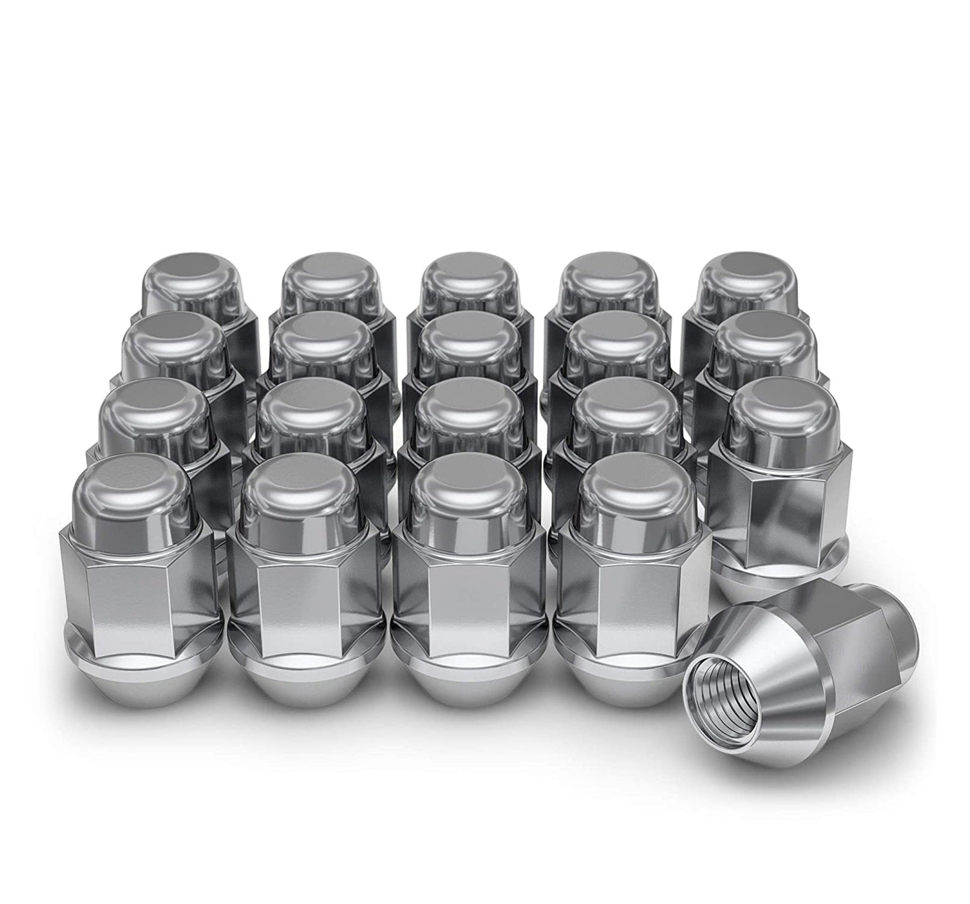 Bulge Acorn Lug Nut Chrome 1/2"-20