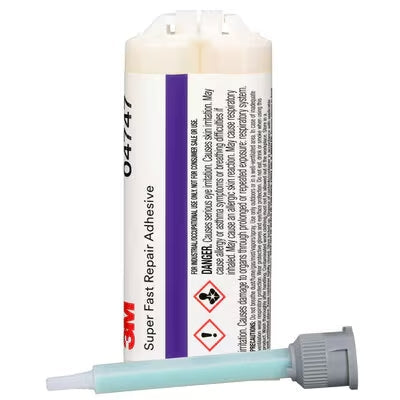 3M Super-Fast Repair Adhesive, 04747, Amber, 47.3 mL Cartridge