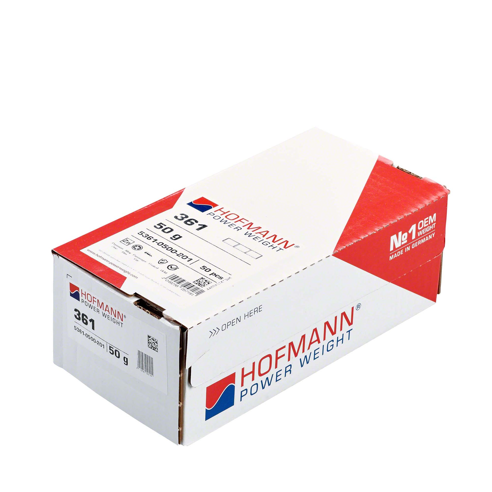 Adhesive Wheel Weight - HPW Type 361 - 50g - Box of 50
